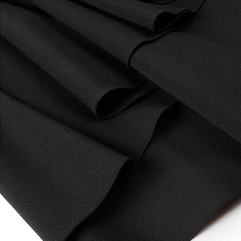 NWT JNBY Small Assymetrical Hem Stretch Artsy Ruffled Midi Black Skirt - Picture 5 of 14